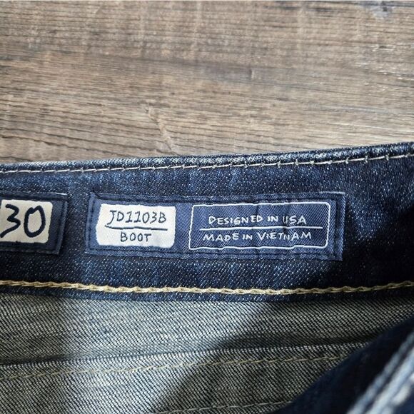 Miss Me JD1103B Bootcut Embellished Embroidered Y2K Jeans size 30 - Picture 4 of 12